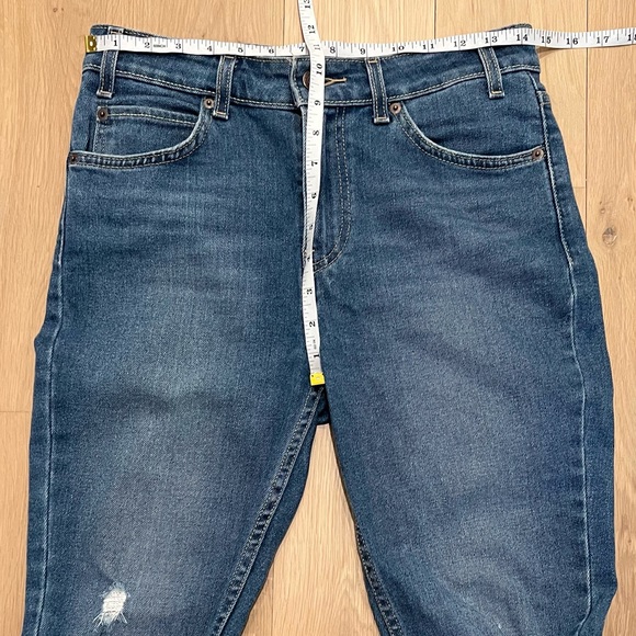 Levi's 721 Vintage High Rise Skinny Ankle Distressed Denim Jeans Blue Size 27 - Picture 14 of 16